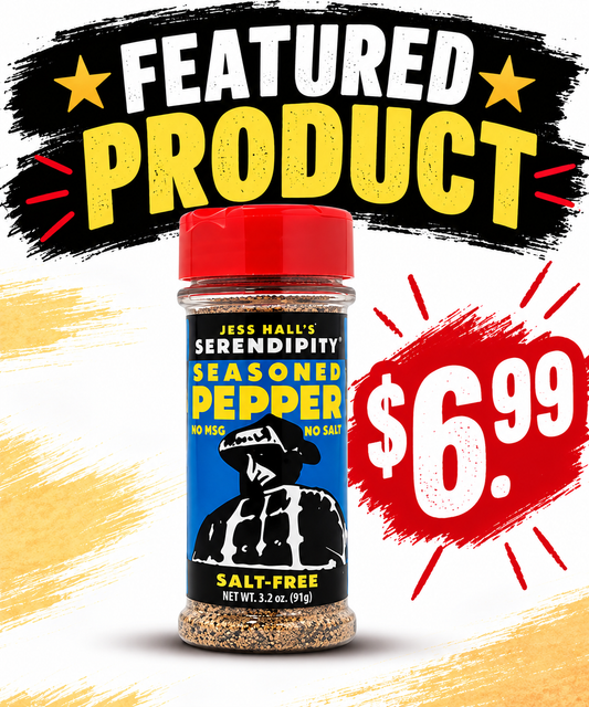Jess Hall's Serendipity Seasoned Pepper 3.2 Oz.