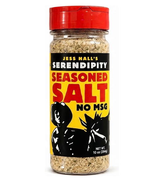 Jess Hall’s Serendipity No MSG Seasoned Salt – 10 oz (New Size)
